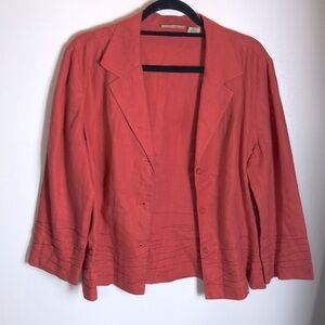 100% Linen Burnt Orange/Salmon By Apostrophe